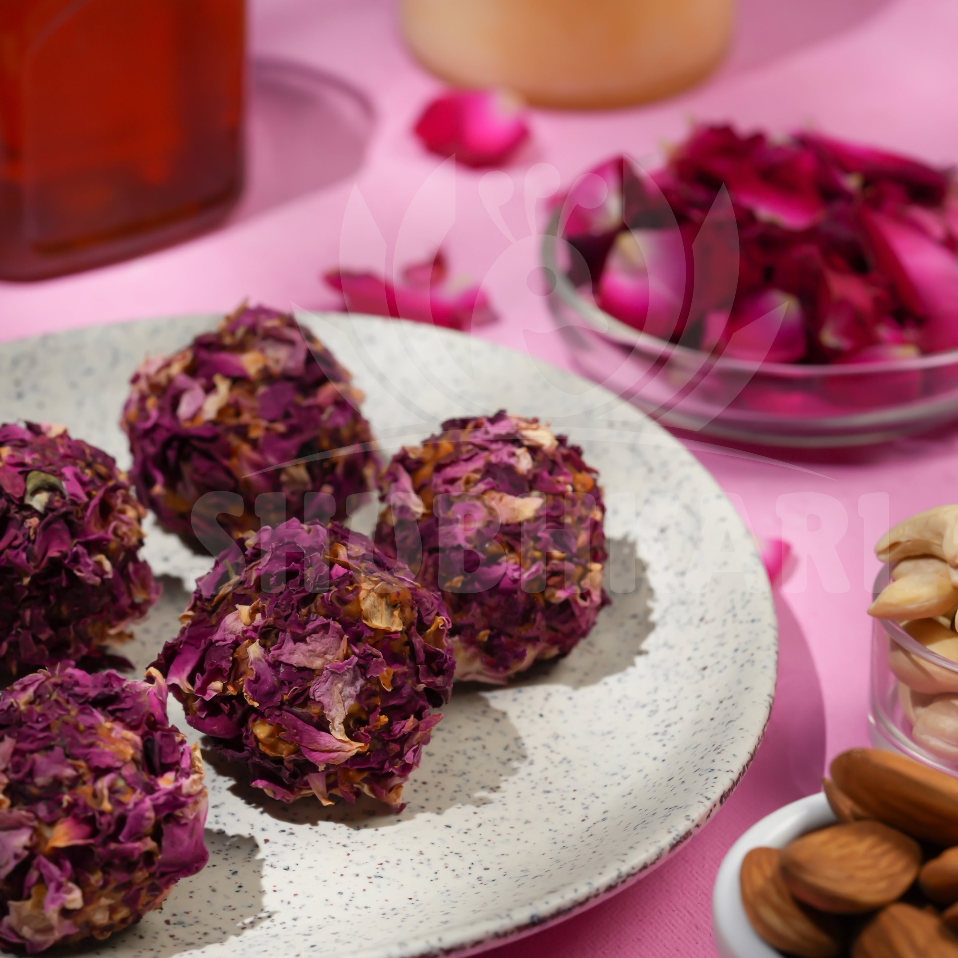 Rose Dryfruit Ladoo – Healthy Indian Sweet with Nuts, Ghee & Natural Rose Flavor
